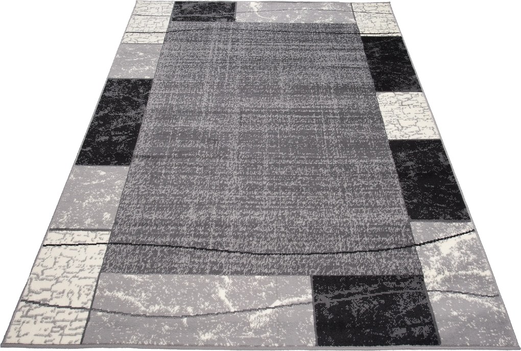 TA Koberec K872A DARK GRAY CHEAP PP CRM Sivý (tmavý) Obdĺžnikový Rozmer: 80x150 cm