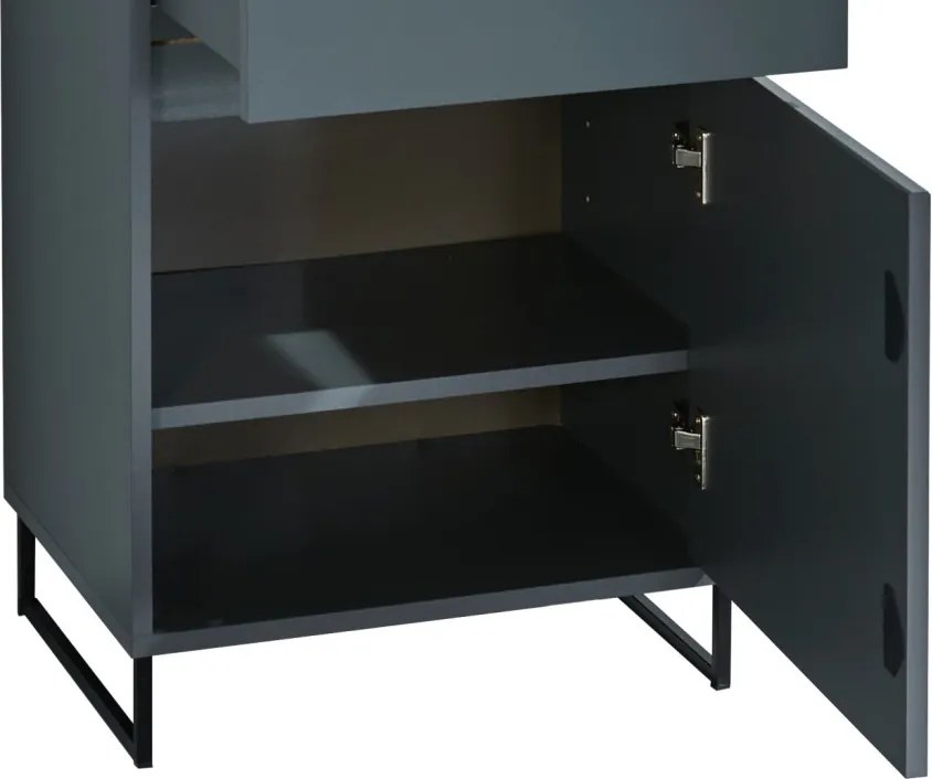Komoda so šuplíkmi Cologne, 50 cm, antracitová