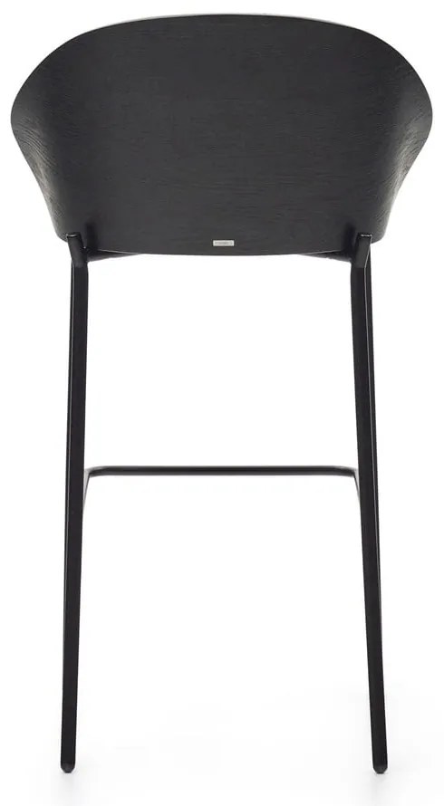 Čierna/sivá barová stolička (výška sedadla 77 cm) Eamy – Kave Home