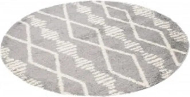 TA Koberec L225C TMAVOSIVÉ/BÉŽOVÉ BOHO KOLESO Rozmer: 200x200 cm