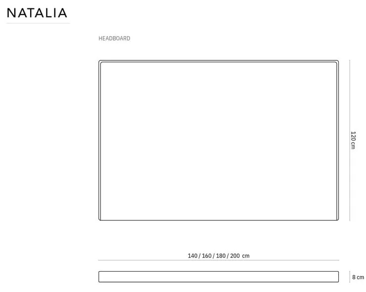 Tmavozelené čelo postele 140x120 cm Natalia – Milo Casa