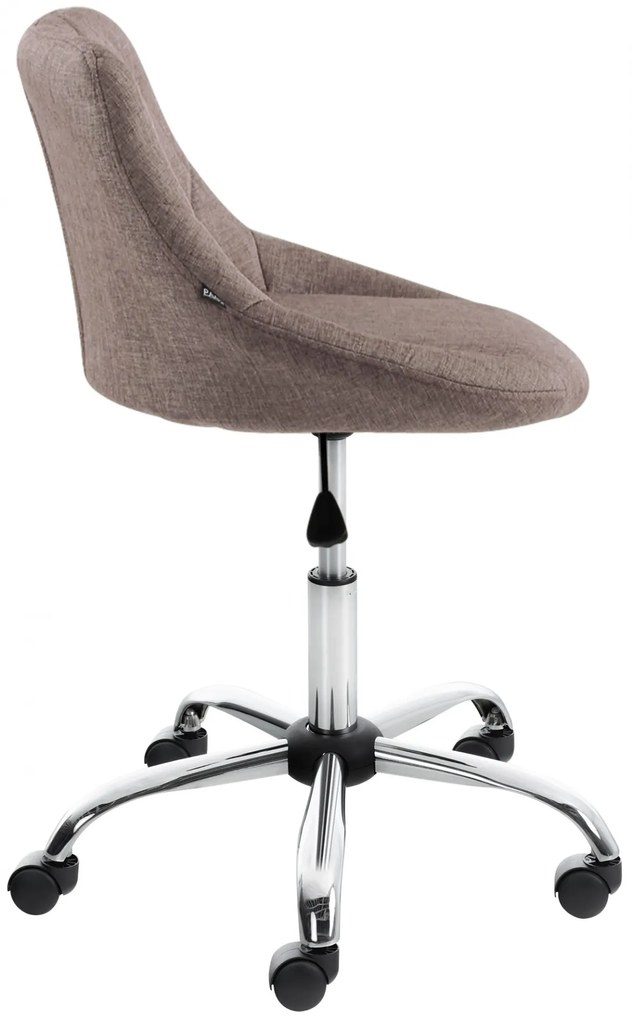 Design-Shop Pracovná stolička Lazio - látka - Sivo hnedá (Taupe)