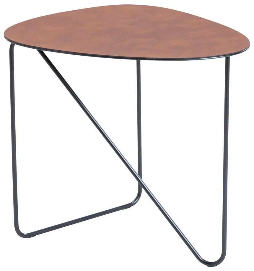 Koňakovohnedý kovový konferenčný stolík 44x50 cm Curve L Bull – LIND DNA
