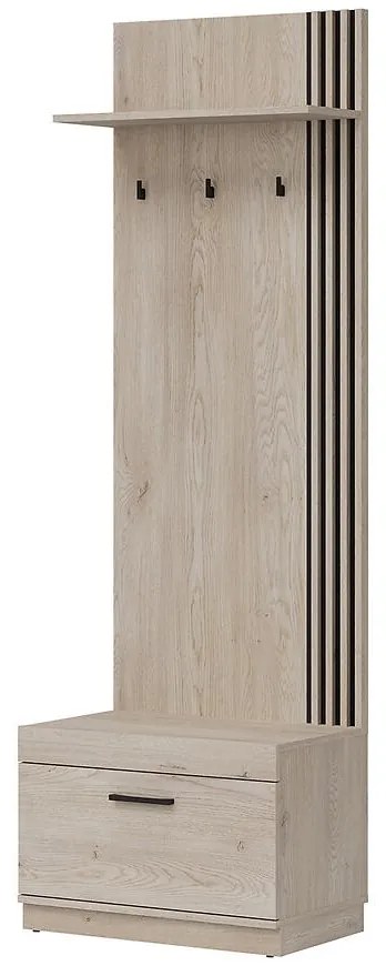 Vešiak Mati Mi15 Dub Crem/Čierna