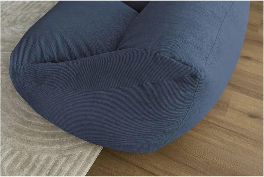 Tmavomodrý menčestrový sedací vak Lilibet – Bobochic Paris