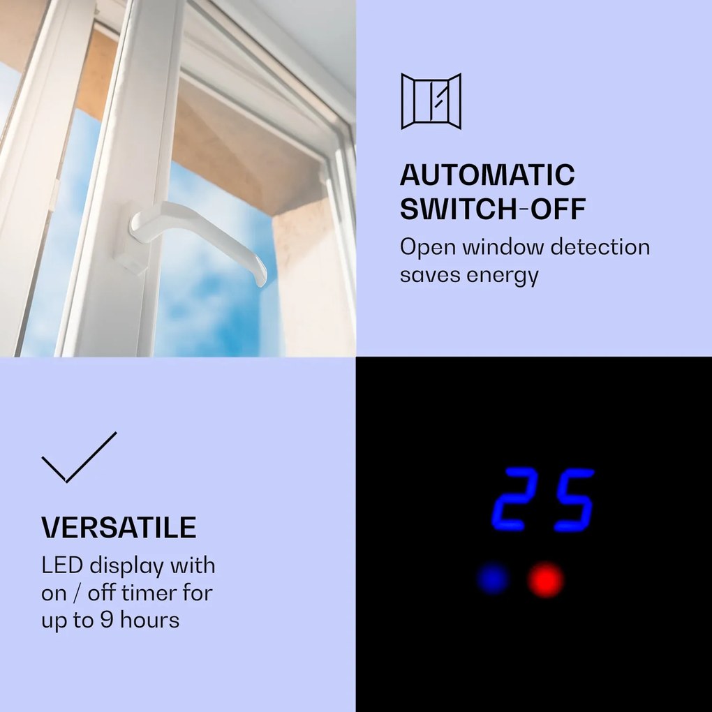 Klarstein Studio Light & Fire 1 Smart, krb, 1000/2000 W, MDF, WiFi Control