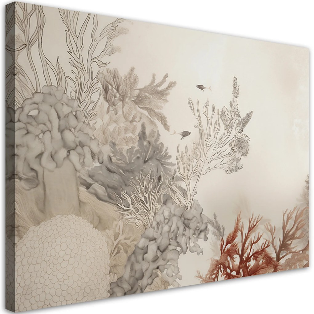 Gario Obraz na plátne Podmorské rastliny a ryby Rozmery: 60 x 40 cm
