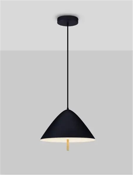 LED čierny moderný luster Oros