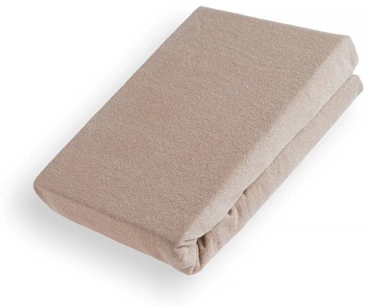 Froté napínacie prestieradlo na extra vysoký matrac FR-027 Sivohnedé 200 x 200 - výška 40 cm