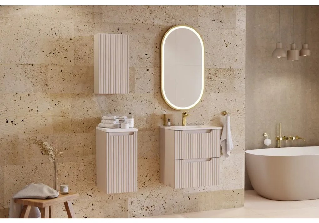 Závesná kúpeľňová skrinka Nova Cashmere 81-30-1D kašmírová