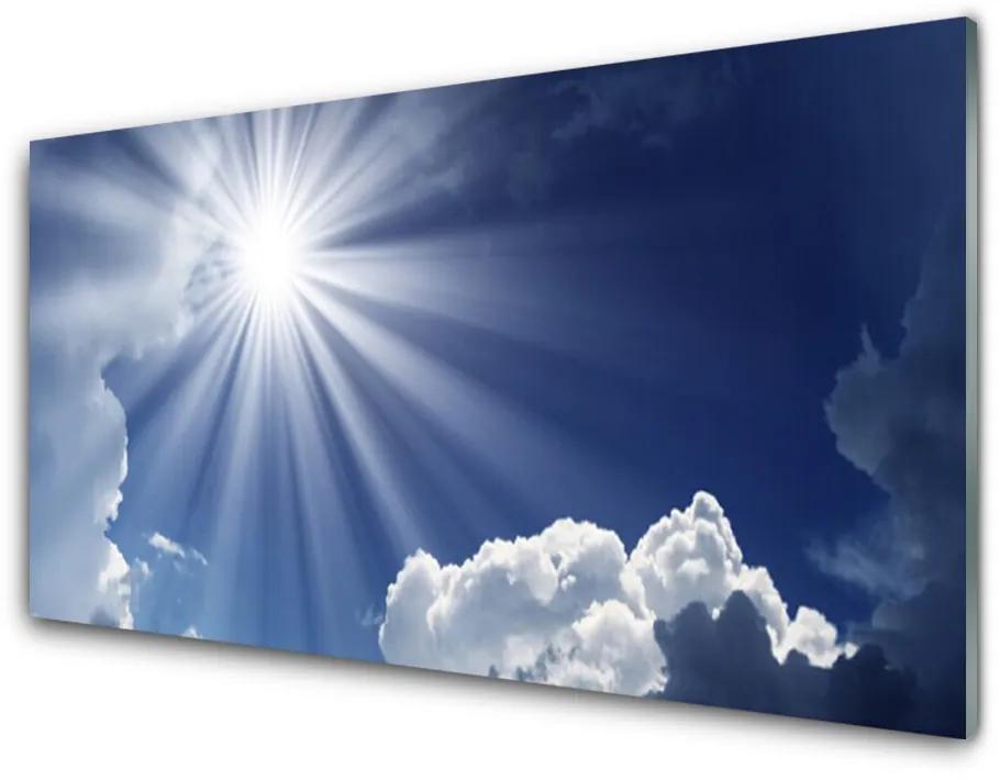 Obraz na akrylátovom skle Slnko krajina 140x70 cm