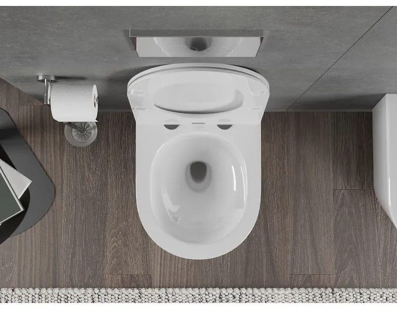 Mexen Rico, závesná WC misa 490x360x370 mm, Rimless Tornádo, biela lesklá, 3372XX00T