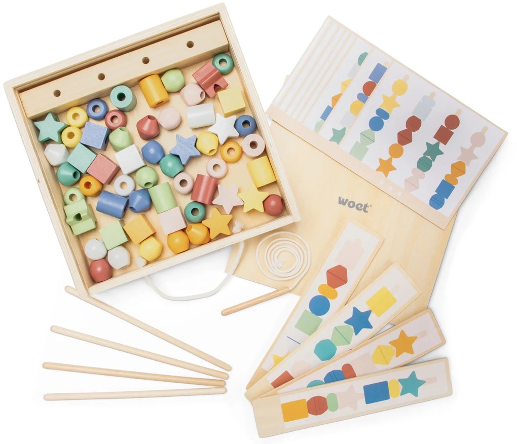 Triediaca hra s drevenými korálikmi