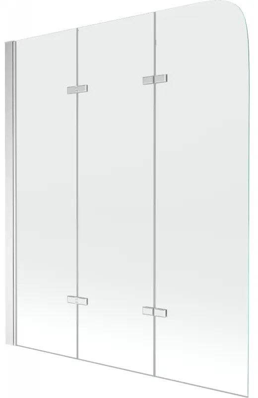Mexen FELIX, vaňová zástena, 3-krídlová, 120 x 140 cm, číra, 890-120-003-01-00