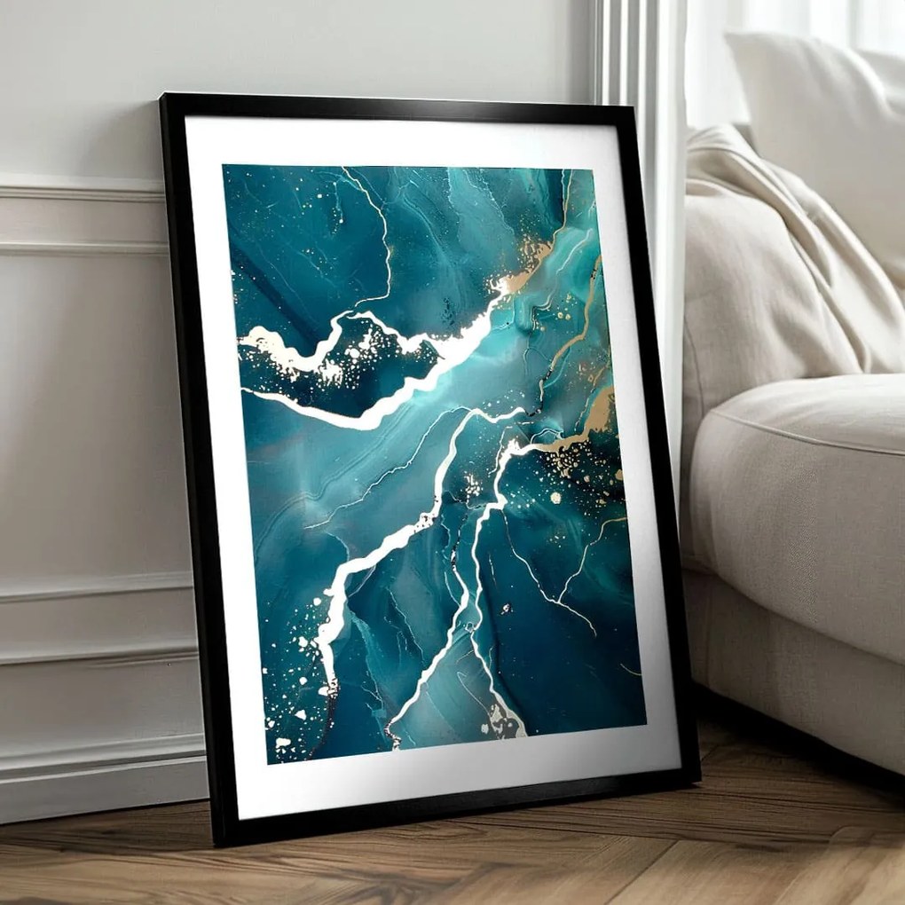 Plagát na stenu s EXTRA efektom - Marble of Sea