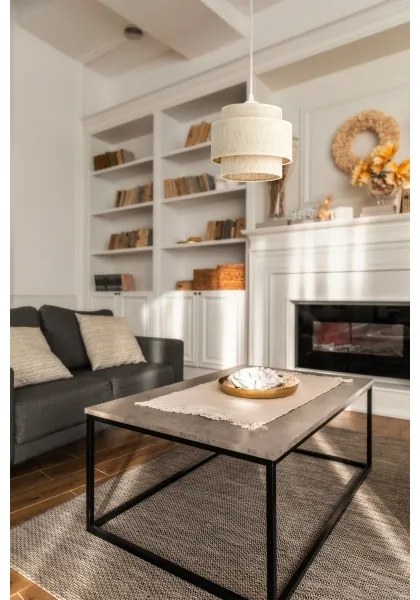 Luster na lane BOHO 1xE27/60W/230V pr. 20 cm biela