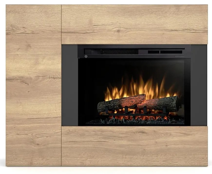 Elektrický krb Bia 26 čierny/dub svetlý