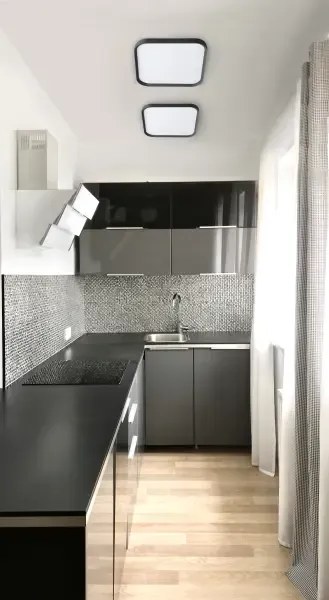 Moderné LED stropné svietidlo Thin čierne