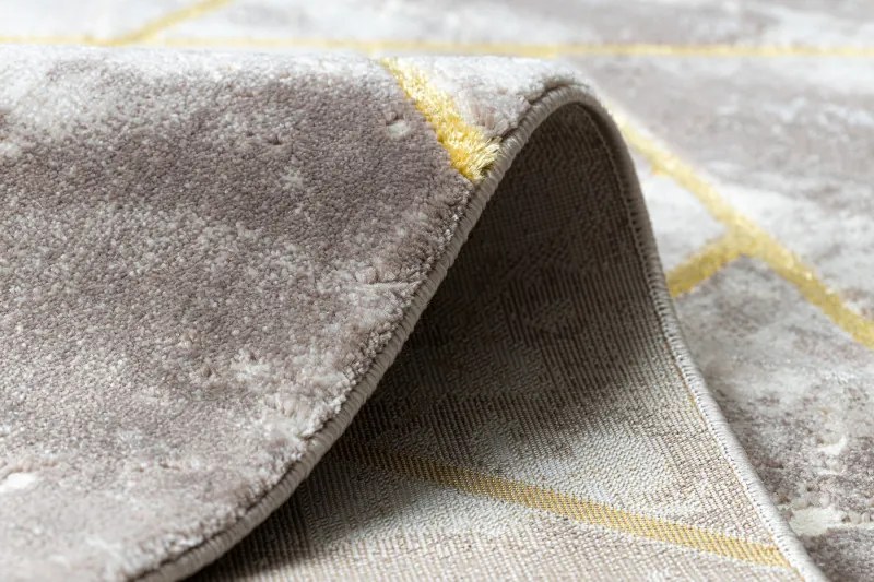 Dywany Łuszczów, Kusový koberec Core 1818 Geometric ivory/gold, 180x270, šedá, chodba / predsieň