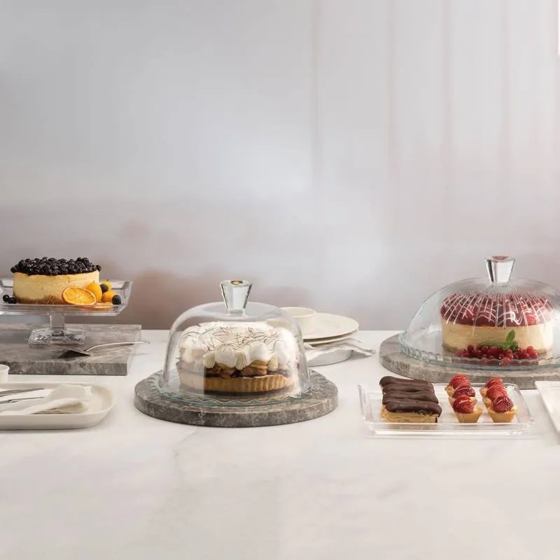 Pasabahce Servírovacia tácka s poklopom Patisserie 24 cm