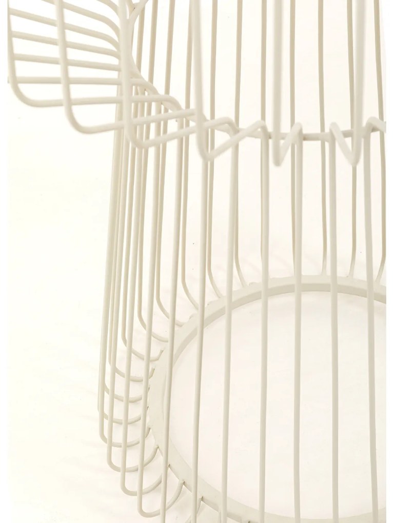 Lisboa príručný stolík biely Ø38 cm