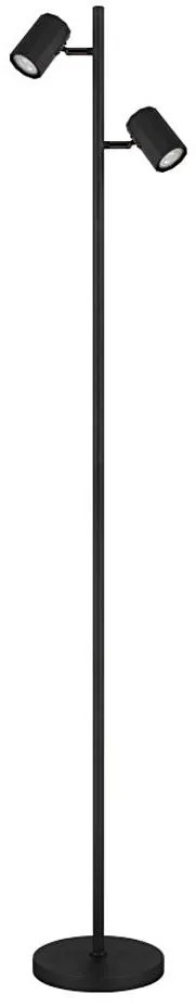 Globo 57918SB - Stojacia lampa JAMES 2xGU10/5W/230V čierna