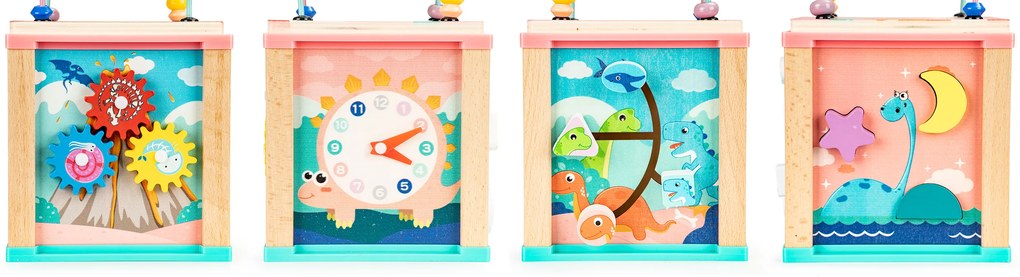 Vzdelávacia drevená kocka, triedička mula ECOTOYS