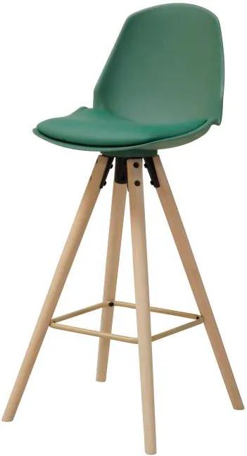 Dizajnová barová stolička Nerea, mrazivá zelená