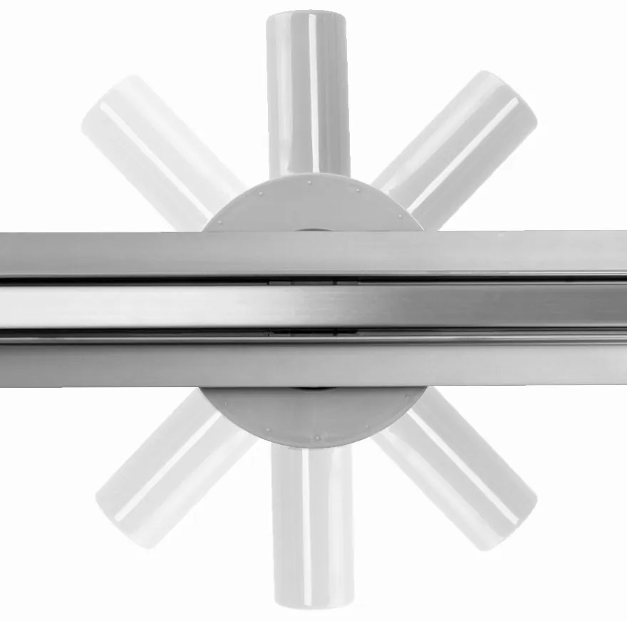 Rea Neo Slim Pro, lineárny odtokový žľab s 360stupňovým sifónom 60cm, nerez, REA-G8400