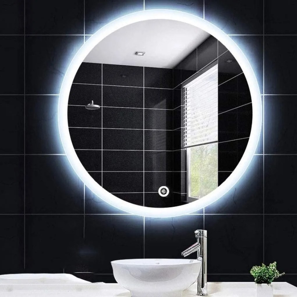 Kulaté dotykové zrcadlo s LED osvětlením FFJ 60 cm