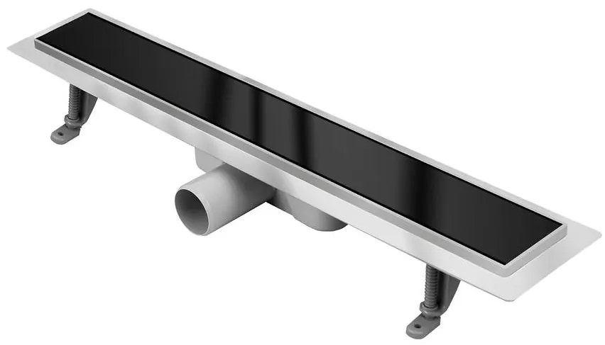 Odvodnenie líniové Inox čierne sklo 800