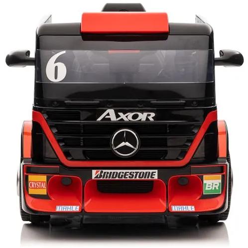 LEAN CARS Elektrický Kamión s prívesom Mercedes XMX622B LCD červená - 2X45W - 2x12V7Ah - 2023