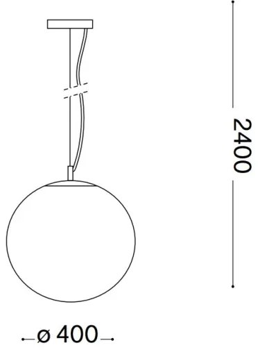 Ideal Lux - Luster na lanku MAPA 1xE27/42W/230V pr. 40 cm šedá/dymová