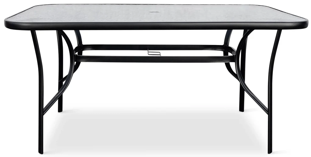 Záhradný jedálenský set Porto 150 cm + 4x kovová stolička Ramada