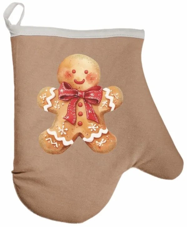 Vianočná kuchynská rukavica Ginger EMI, červená