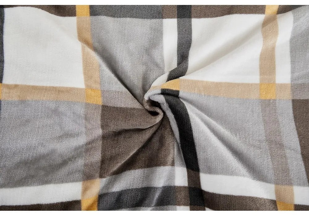 Sivo-hnedé obliečky na jednolôžko z mikroplyšu 140x200 cm – My House