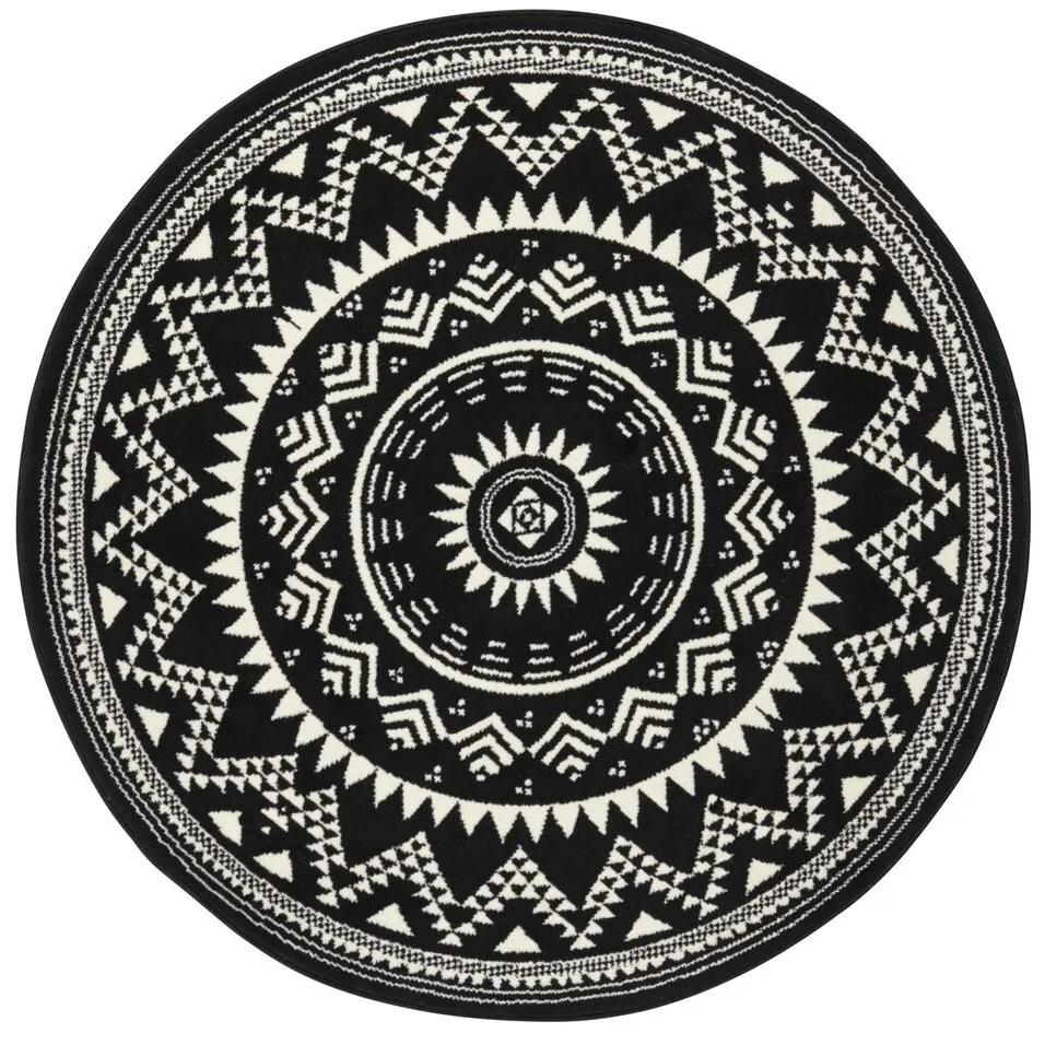 Hanse Home Collection koberce Kusový koberec Celebration 103441 Valencia Black - 200x200 (priemer) kruh cm