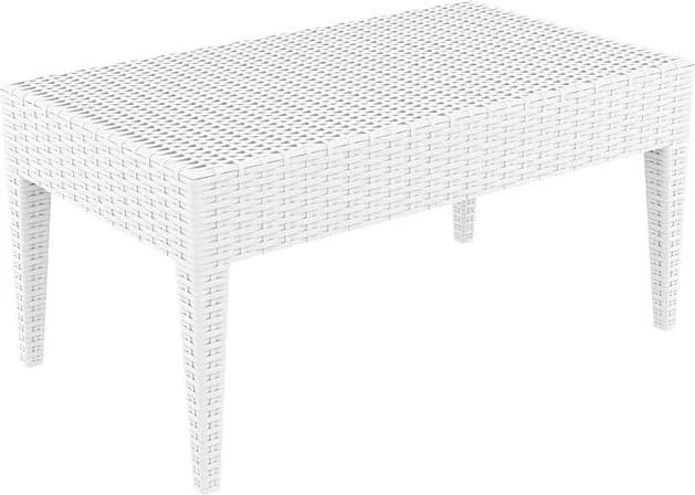 Biely záhradný konferenčný stôl Resol Arctic, 45 × 53 cm