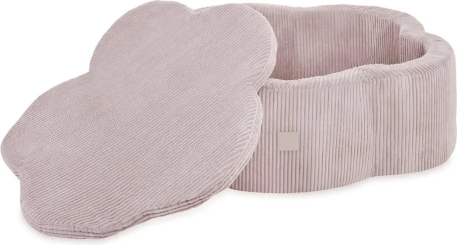 Suchý bazén kvietok s podložkou – ružový menčester 95×30 cm + 200 guličiek