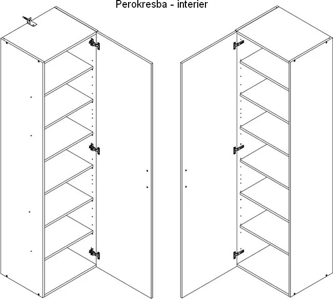 Policová skriňa Multiraum, 30 cm, dub Sonoma