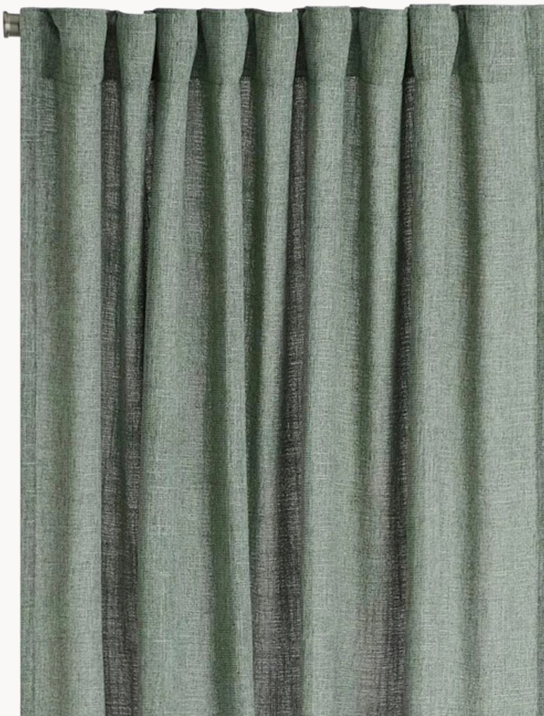 Polopriehľadné závesy's multifunkčnou páskou Olinda, Š 140 cm, 2 ks