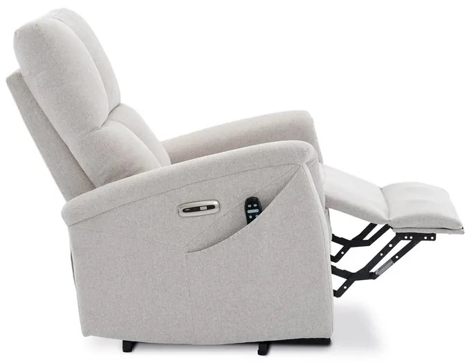Autronic BONTEC Polohovacie kreslo, elektrické zabudované ovládanie, béžová, látka, TV-929 CRM2 Farba: Béžová