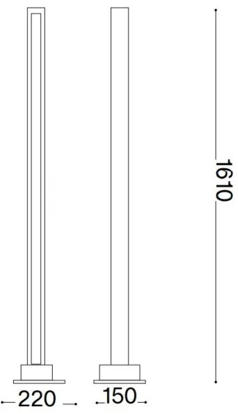 Ideal Lux - LED Stmievateľná stojacia lampa CRAFT LED/26W/230V CRI 90 buk