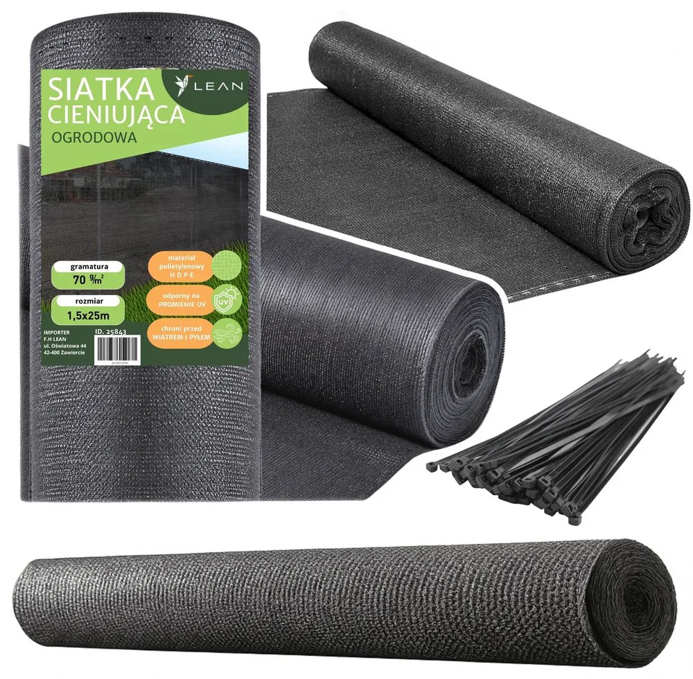 Lean Tieniaca maskovacia sieť 1,5 x 25m - sivá