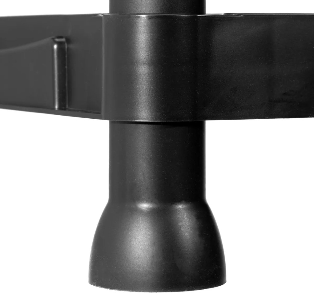 Dielenský plastový regál s 5 policami IRVING čierny