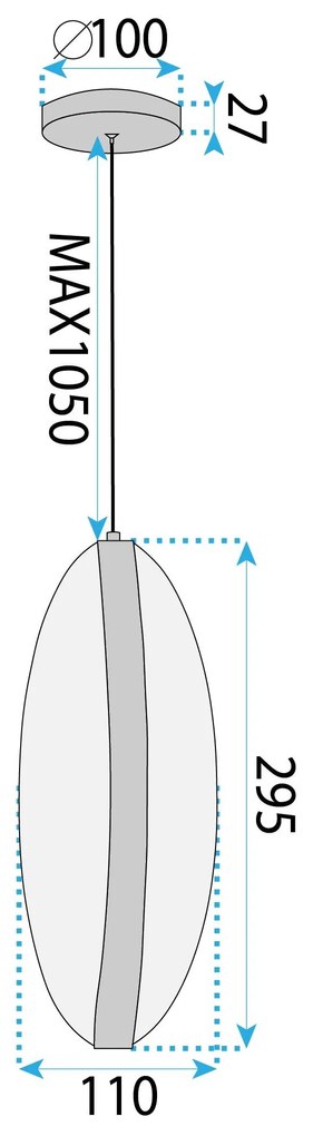Toolight Toolight, LED závesné svietidlo, 7W, 4000K, 4500lm, G131-CP, zlatá, OSW-02605