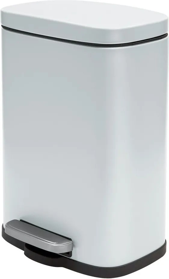 Matne biely nášľapný oceľový odpadkový kôš 5 l Akira – Spirella