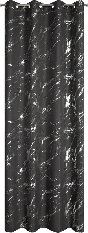Dekorstudio Záves LANI na dekoračných krúžkoch 140x250 cm - oceľovosivý