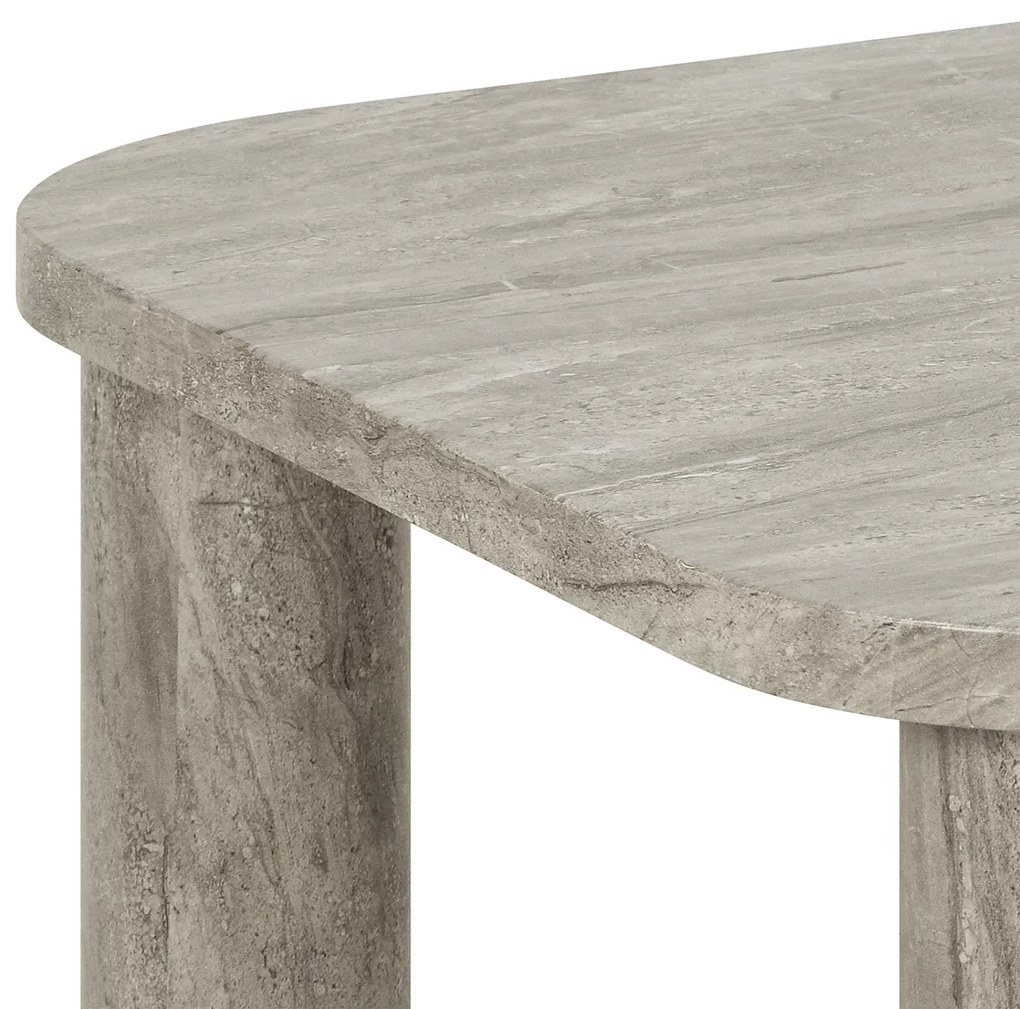 Konferenčný stolík Solano 100 cm sivý mramor