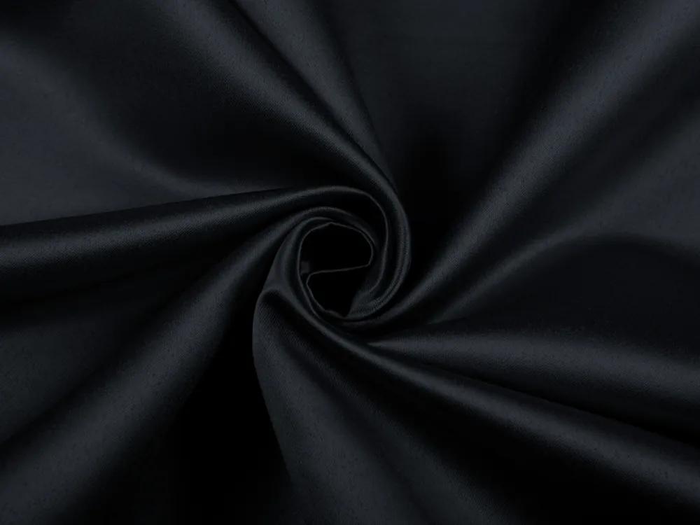 Biante Saténový behúň na stôl polyesterový Satén LUX-026 Čierny 20x120 cm